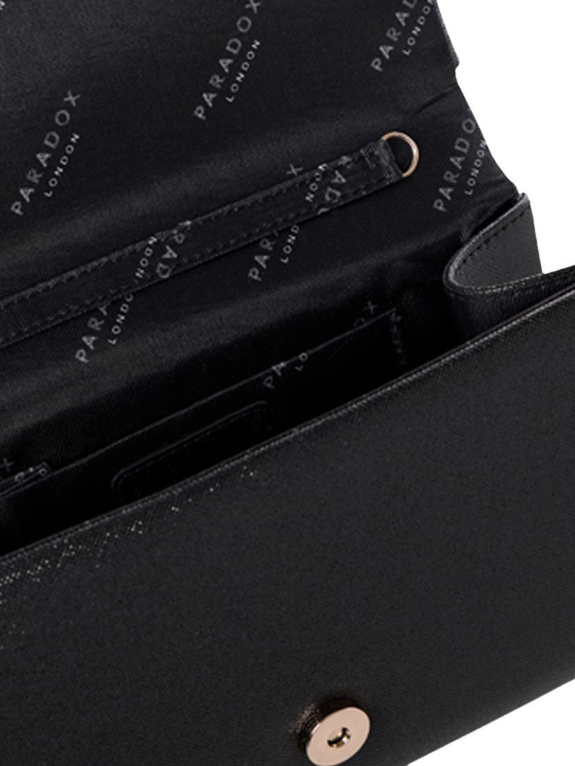Product image 5 of 5, which shows Paradox London Deloria Clutch Bag, Black, One Size