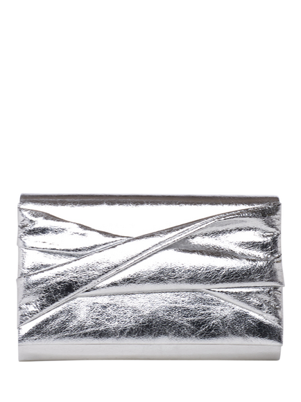 Paradox London Deloria Clutch Bag, Silver