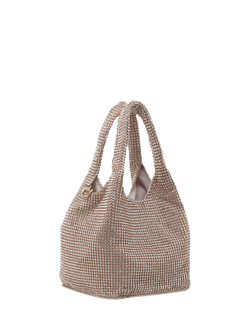 Paradox London Dessie Embellished Clutch Bag - view 2, Champagne