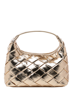 Paradox London Olevia Woven Clutch Bag, Champagne