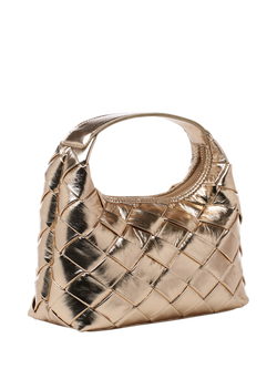 Paradox London Olevia Woven Clutch Bag - view 2, Champagne