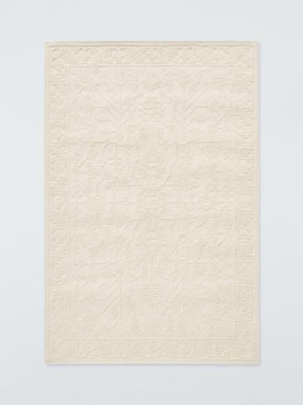 John Lewis Josephine Textured Hand Tufted Pure Wool Rug, Ivory, Ivory