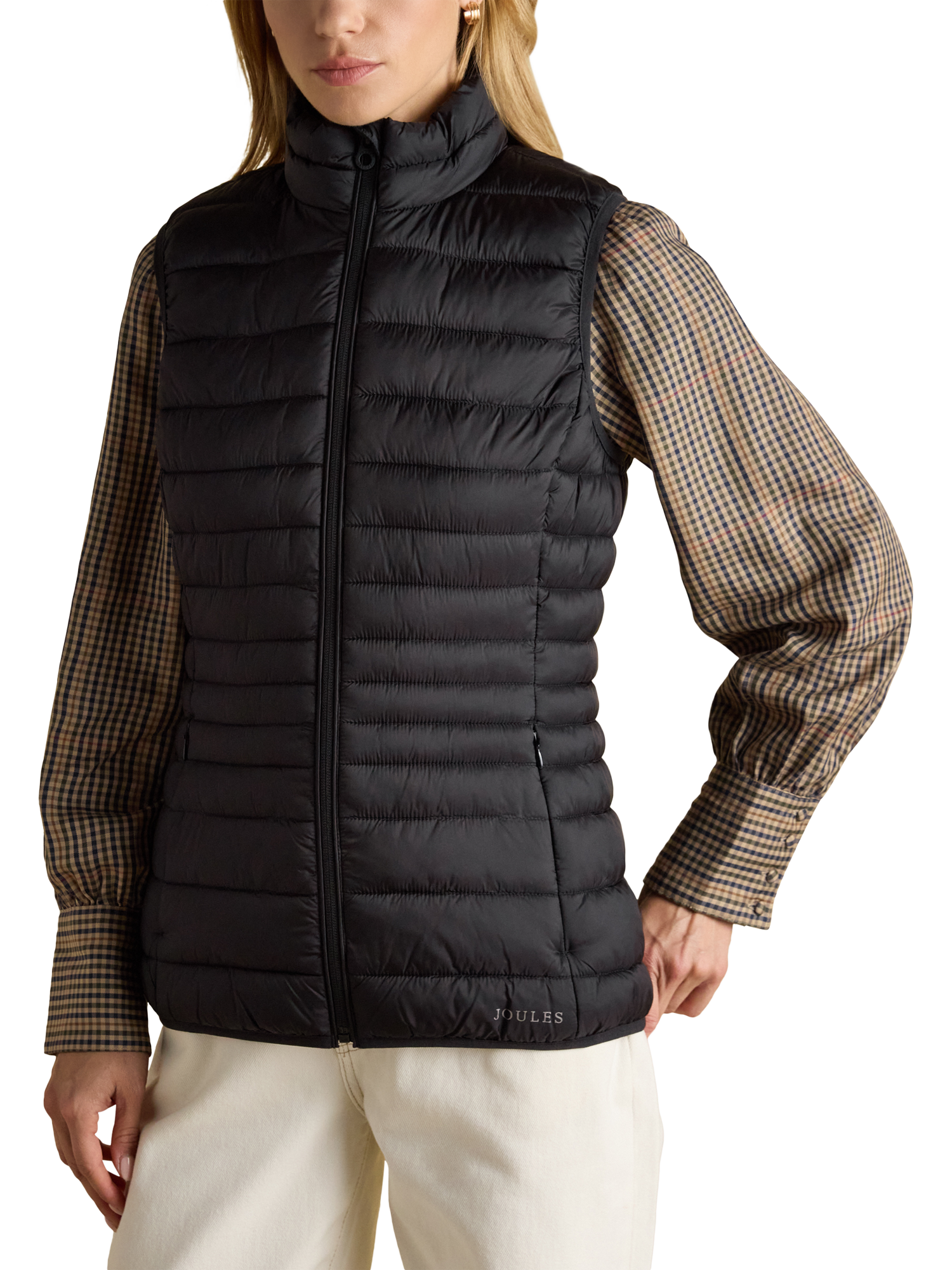 Product image 1 of 7, which shows Joules Padded Gilet, Black, 6