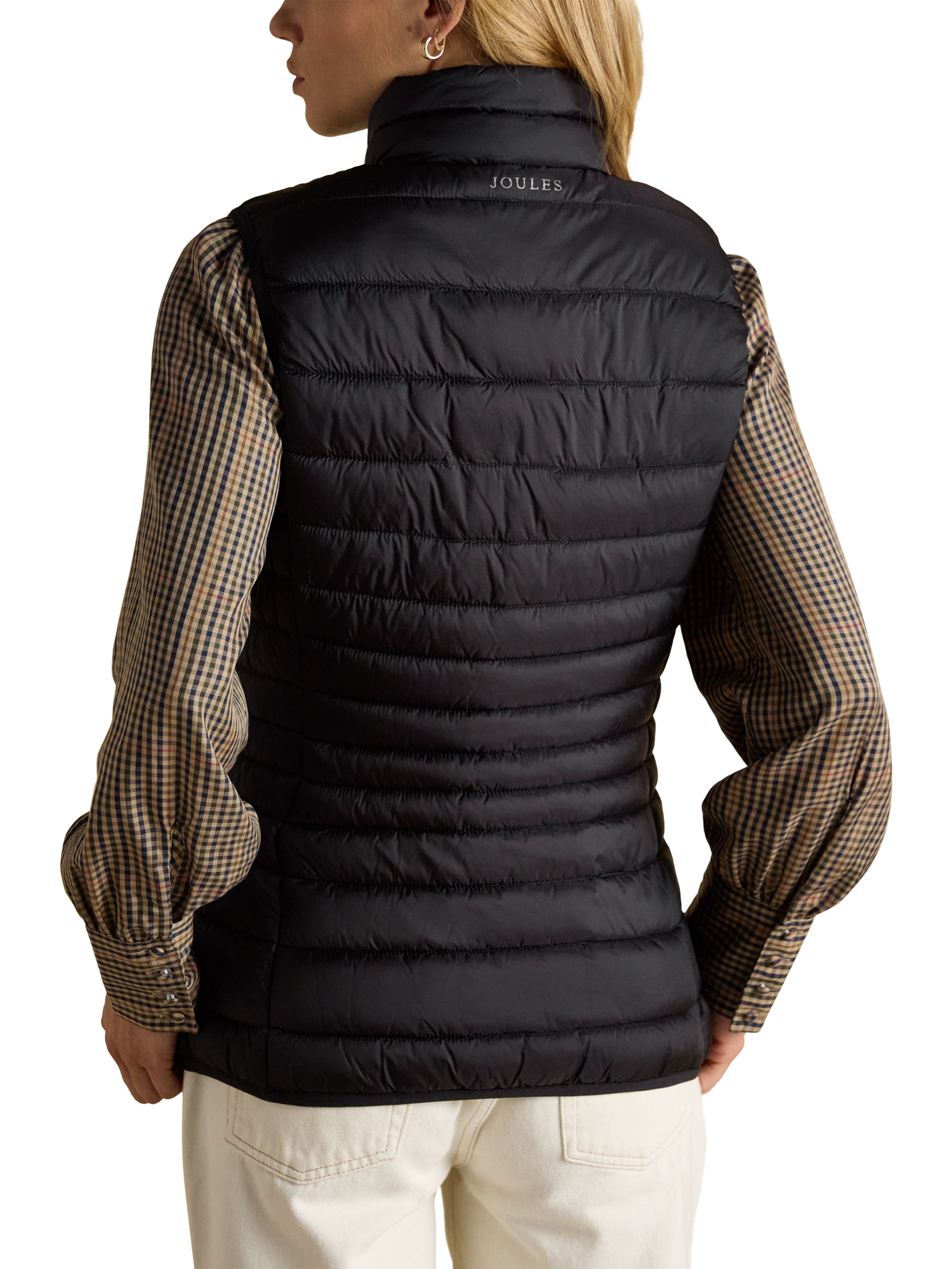 Product image 2 of 7, which shows Joules Padded Gilet, Black, 6