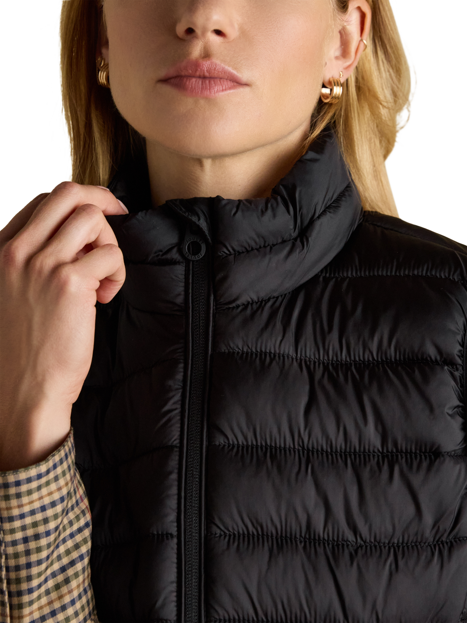 Product image 4 of 7, which shows Joules Padded Gilet, Black, 6