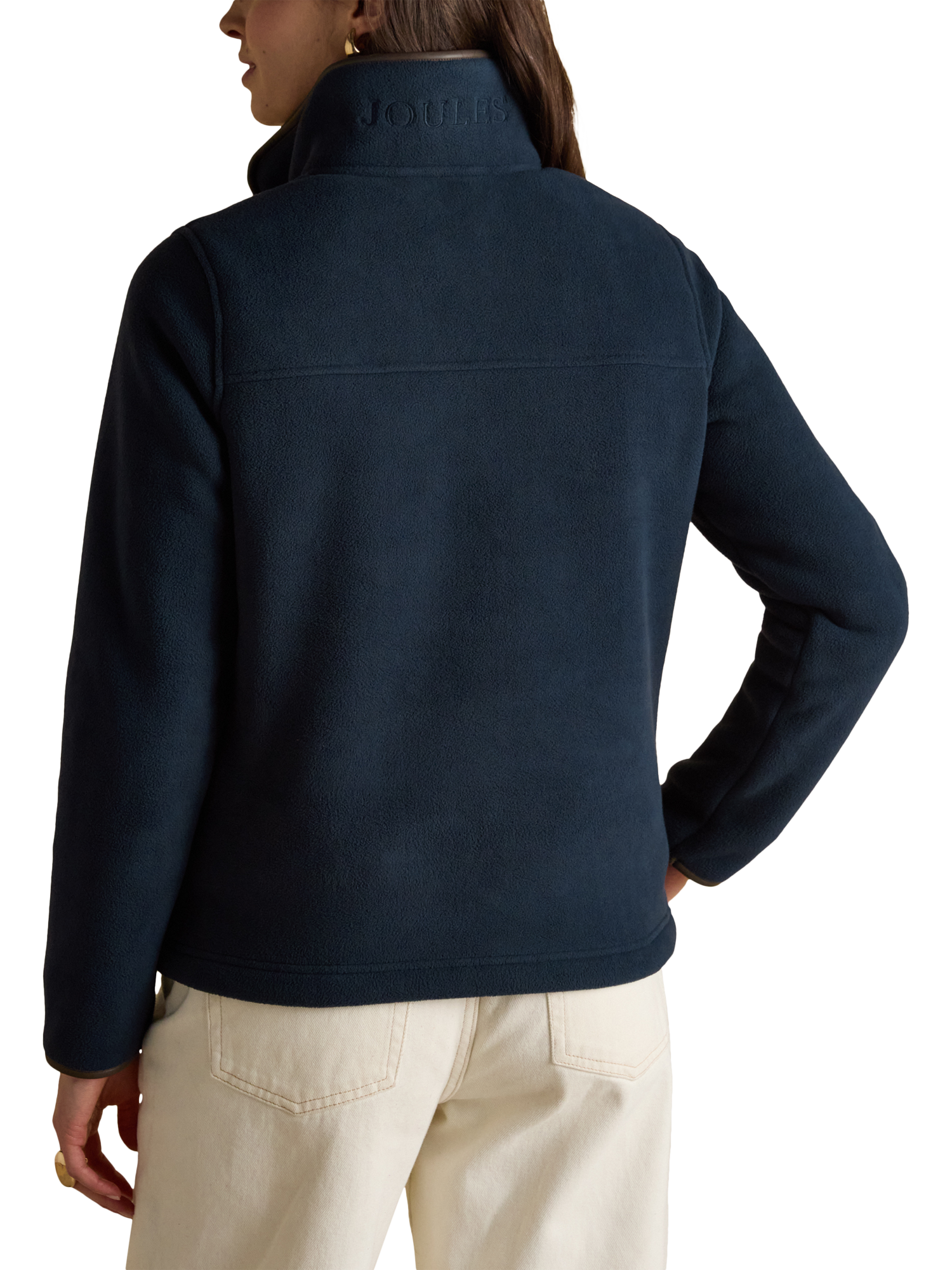 Product image 2 of 8, which shows Joules Quarter Zip Fleece, Navy, 6