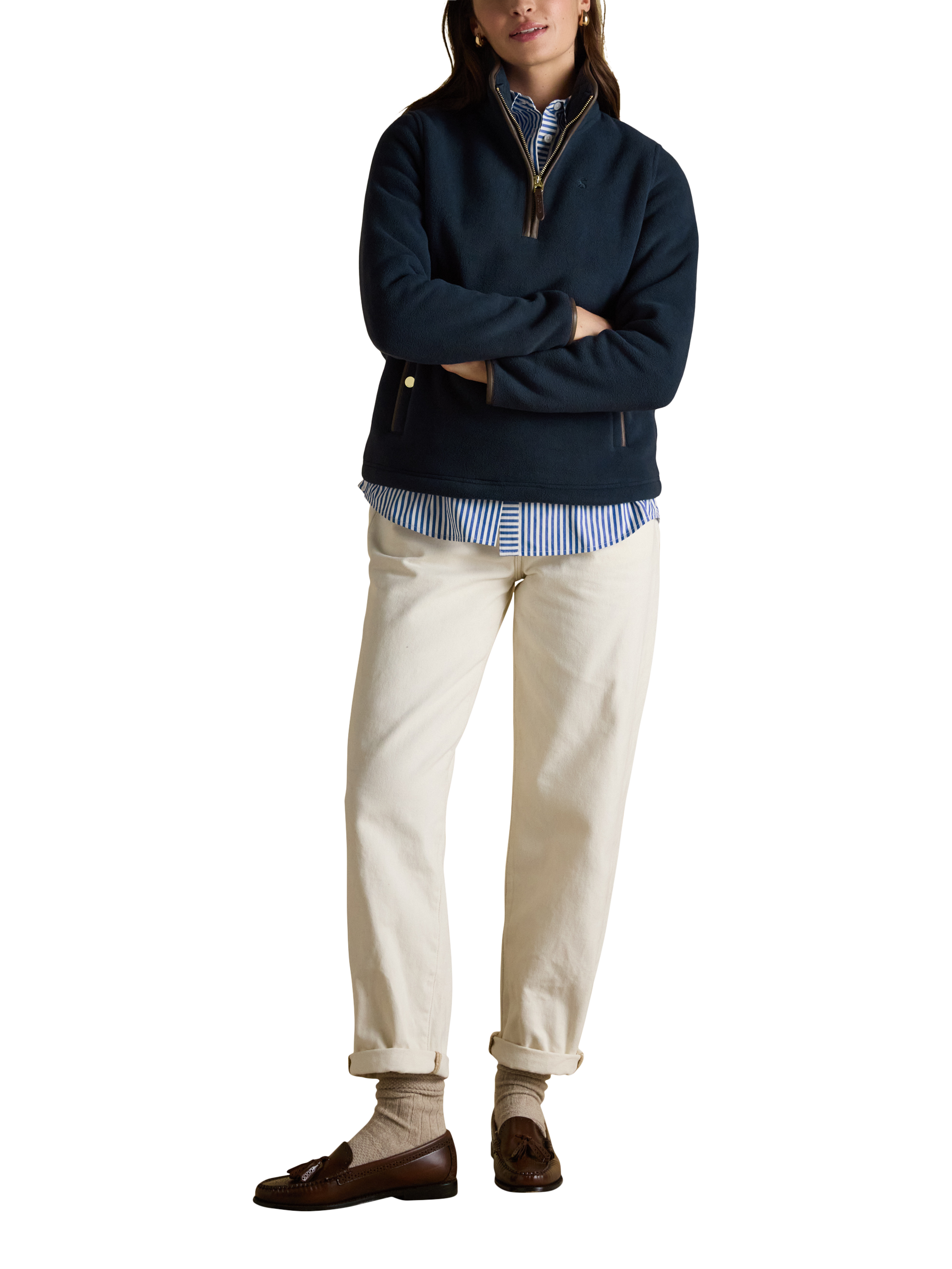 Product image 4 of 8, which shows Joules Quarter Zip Fleece, Navy, 6