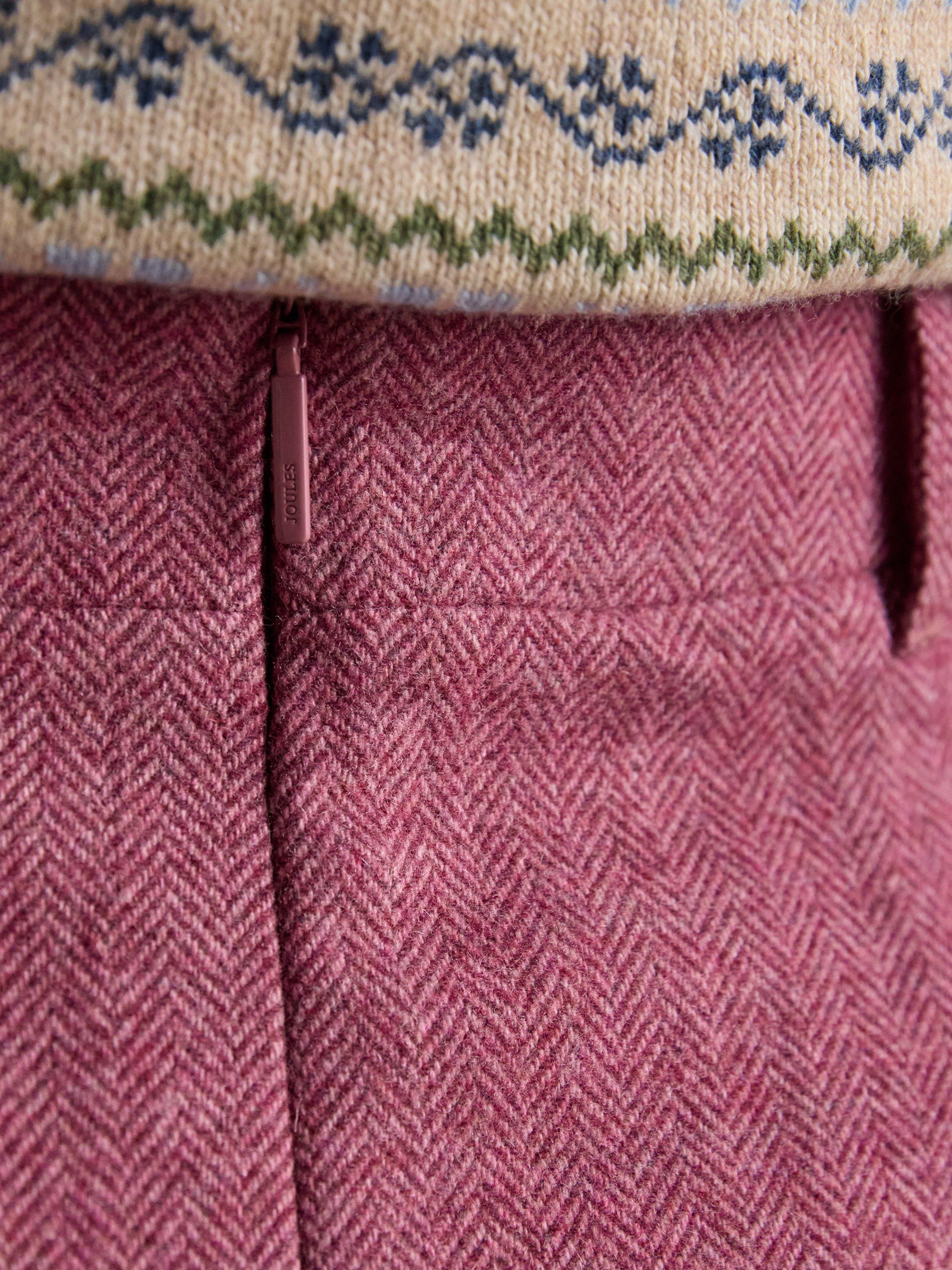 Product image 5 of 8, which shows Joules Wool Blend Tweed Mini Skirt, Pink, 14