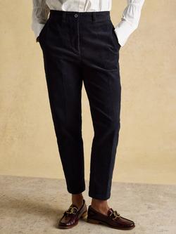 Joules Mid Rise Tapered Corduroy Trousers, Navy