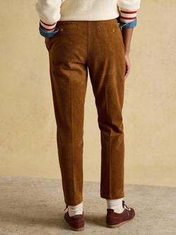Joules Mid Rise Tapered Corduroy Trousers - view 2, Tan Brown