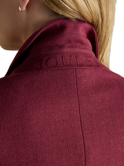 Joules Textured Single Breasted Blazer - view 2, Burgundy