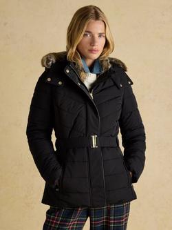 Joules Aspen Showerproof Padded Coat, Black