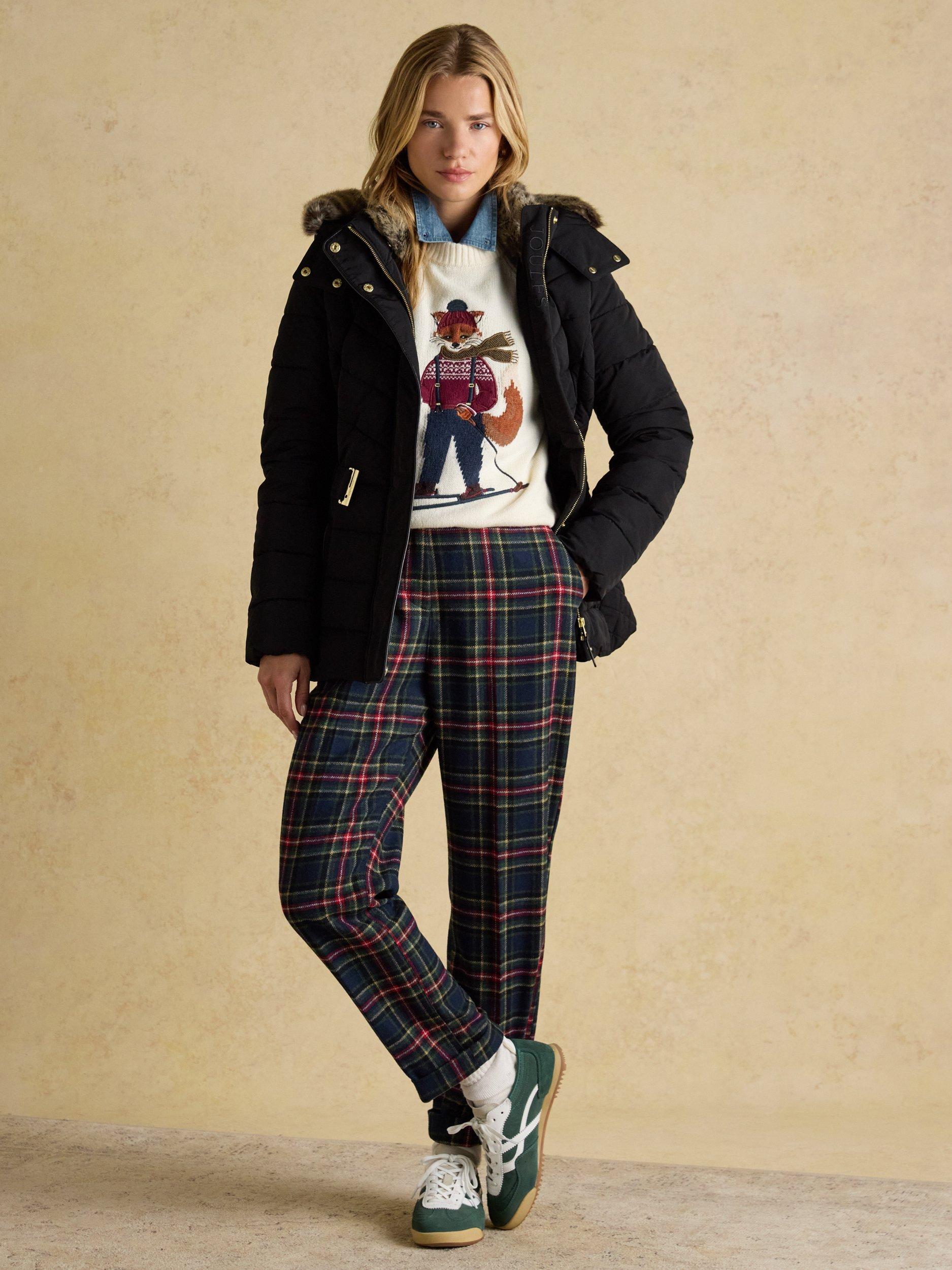 Product image 9 of 11, which shows Joules Aspen Showerproof Padded Coat, Black, 12