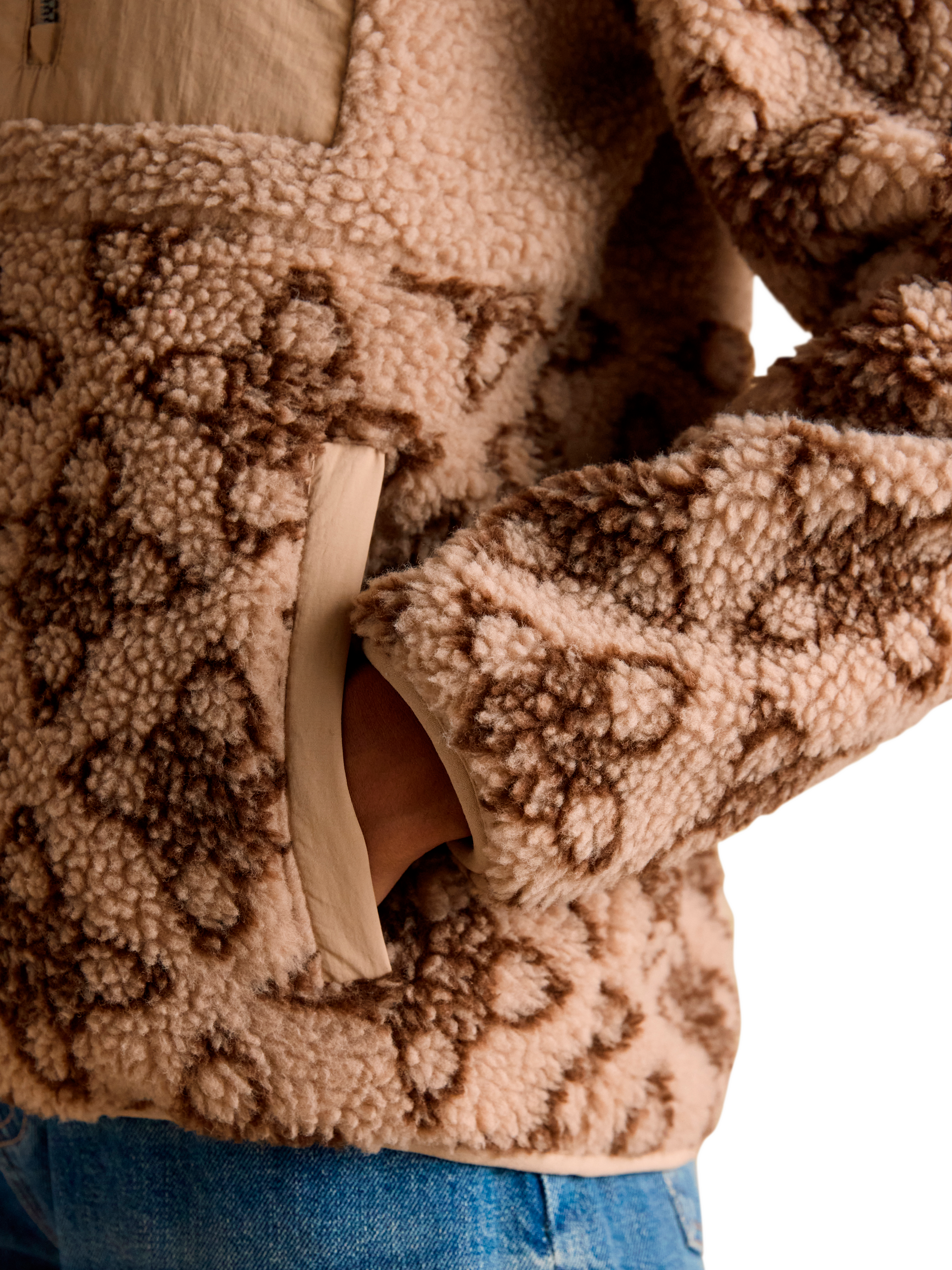 Product image 3 of 10, which shows Joules Borg Fleece Jumper, Beige, 6
