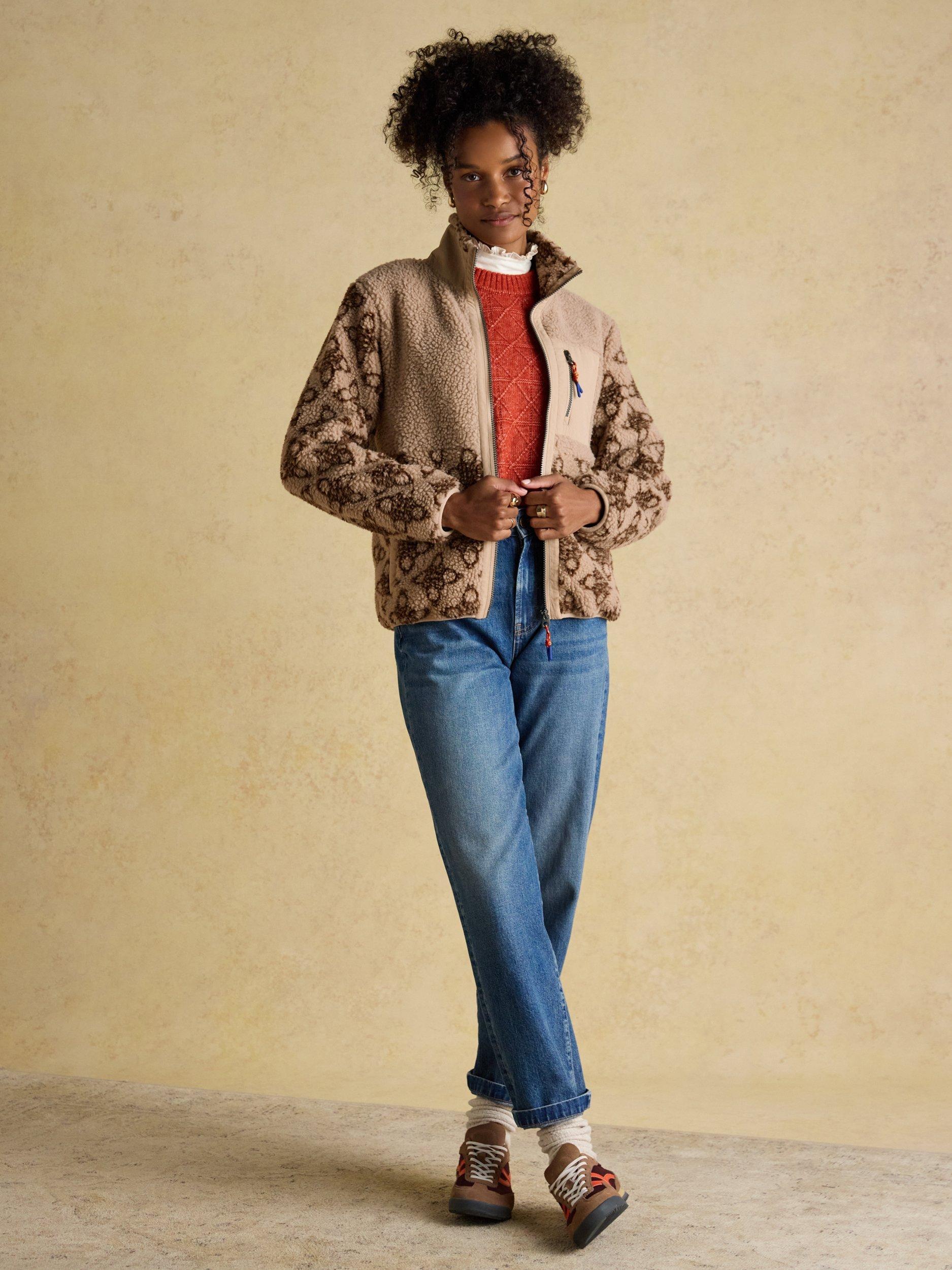 Product image 8 of 10, which shows Joules Borg Fleece Jumper, Beige, 6