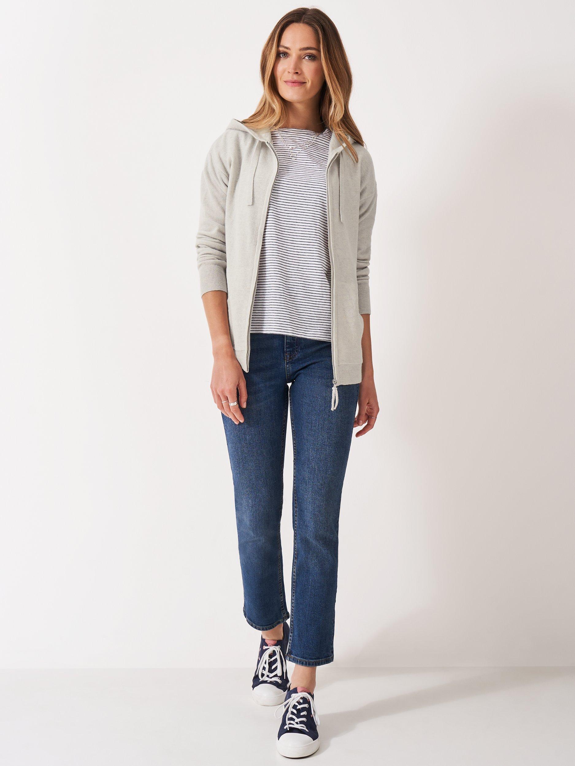 Product image 3 of 5, which shows Crew Clothing Harmony Tabitha Knitted Hoodie, Beige, 10