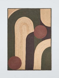 John Lewis Arcade Jute Rich Rug, Multi, Multi