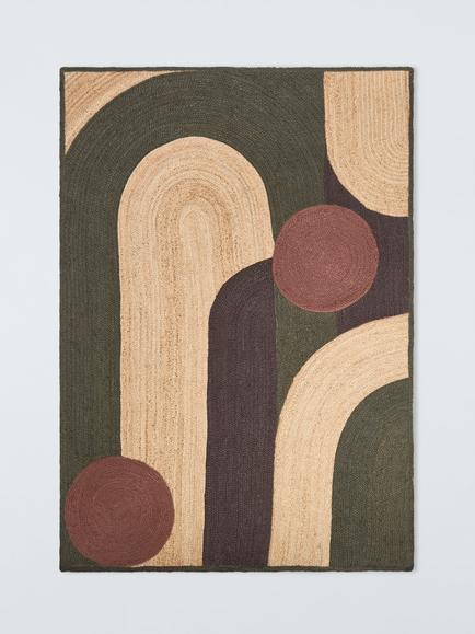 John Lewis Arcade Hand Woven Jute Rich Rug, Multi, Multi