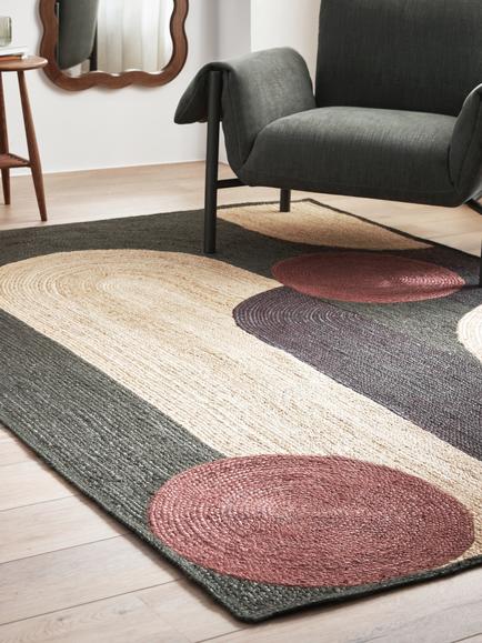 John Lewis Arcade Hand Woven Jute Rich Rug, Multi - view 2, Multi