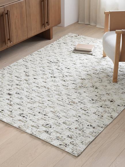 John Lewis Brook Chunky Hand Woven Wool Rich Rug, Natural - view 2, Natural