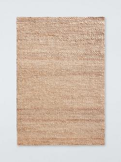 John Lewis Chunky Hand Woven Pure Jute Rug, Natural, Natural