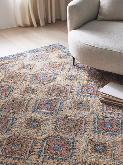 John Lewis Narin Kelim Jute Rich Rug, Multi - view 2, Multi