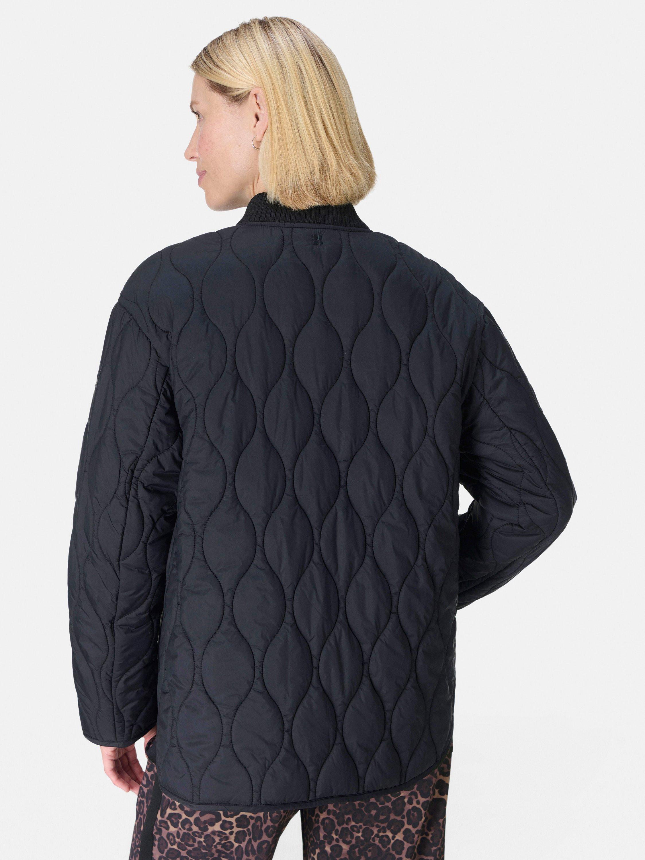 Product image 4 of 8, which shows Sweaty Betty On The Move Quilted Jacket, Black, XXS