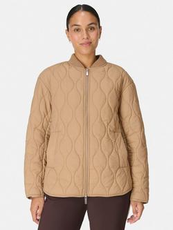 Sweaty Betty On The Move Quilted Jacket, Golden Beige