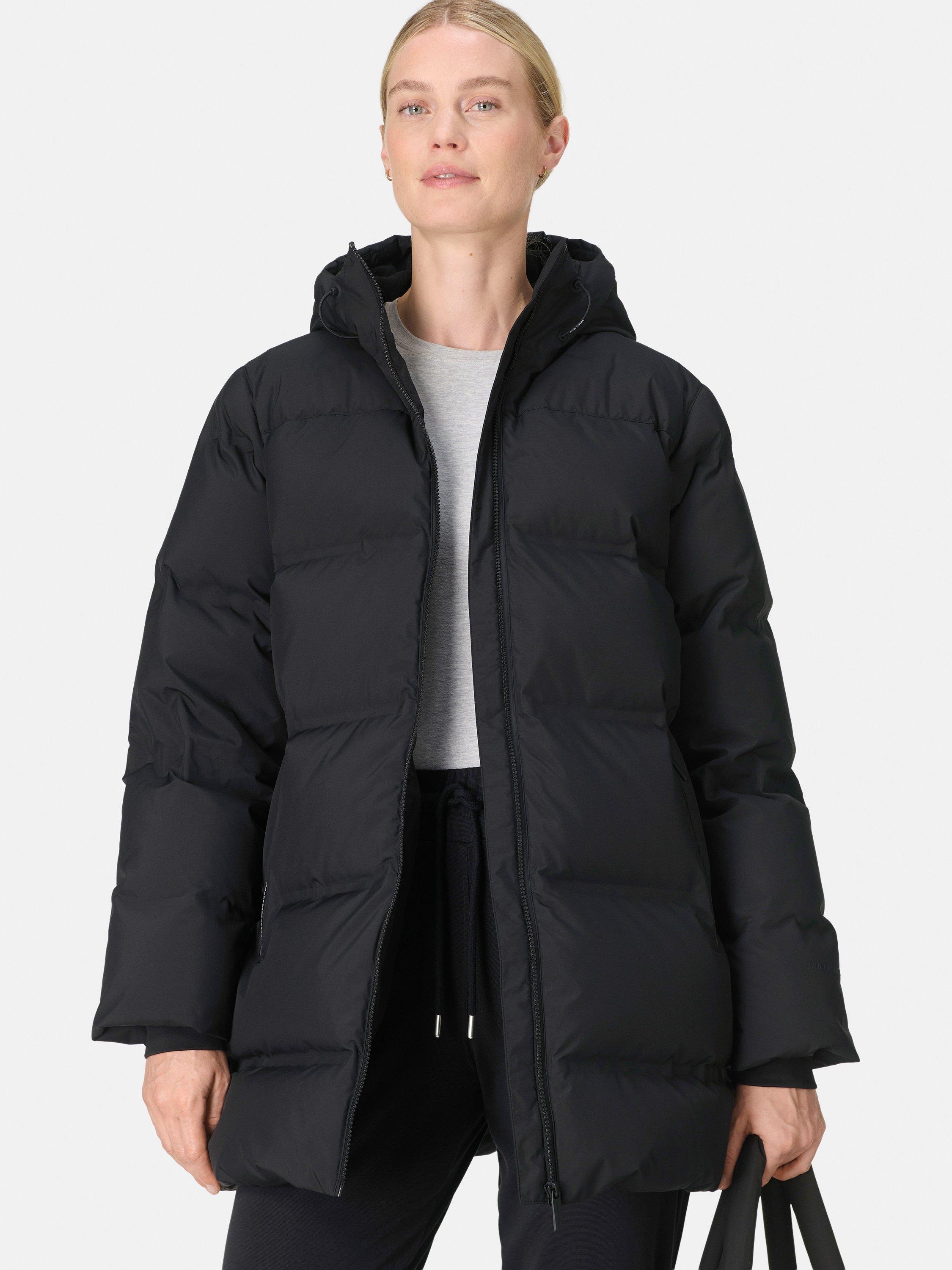 Product image 2 of 8, which shows Sweaty Betty Nimbus Mid Waterproof Puffer Jacket, Black, XXS