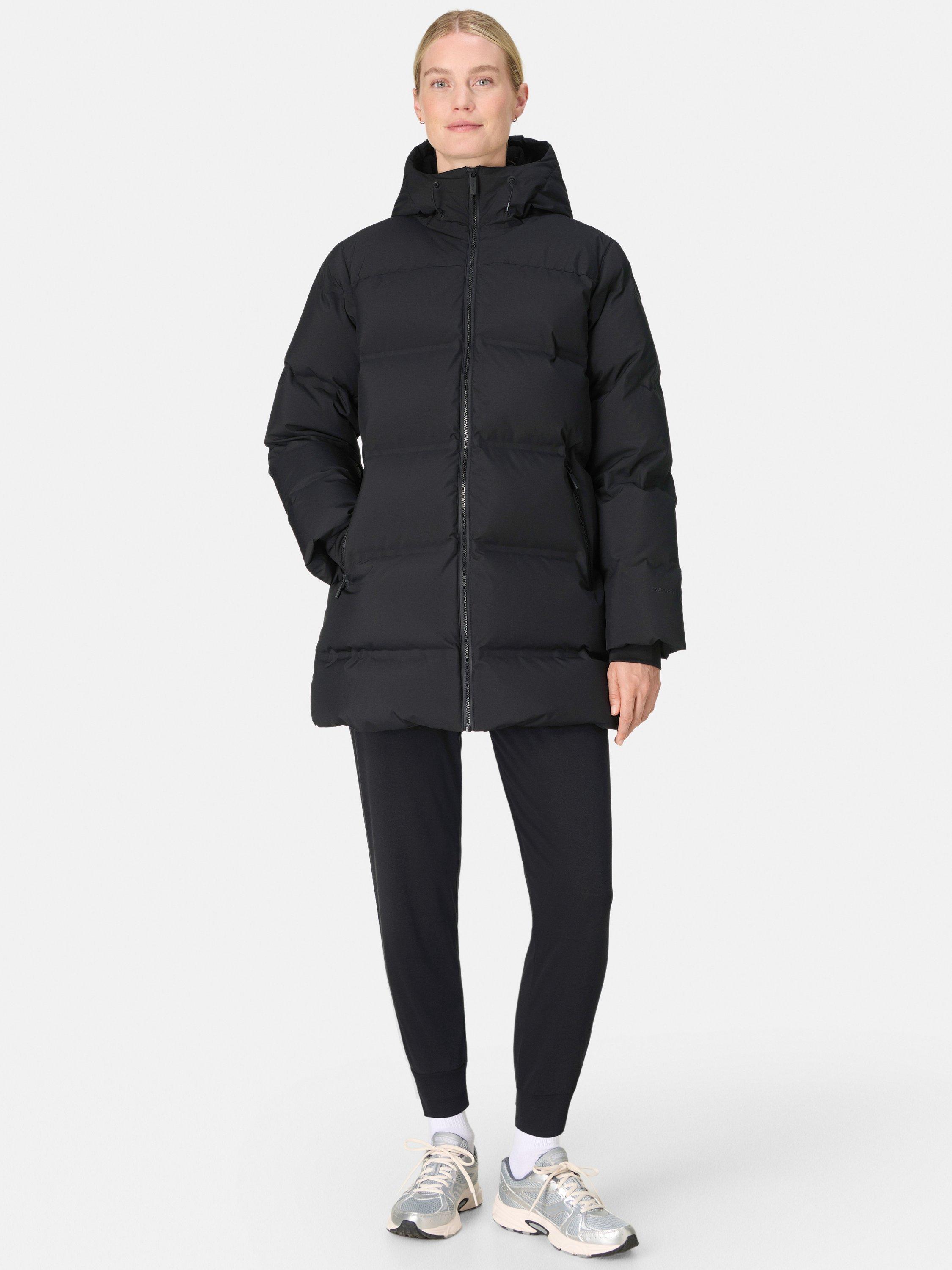 Product image 3 of 8, which shows Sweaty Betty Nimbus Mid Waterproof Puffer Jacket, Black, XXS