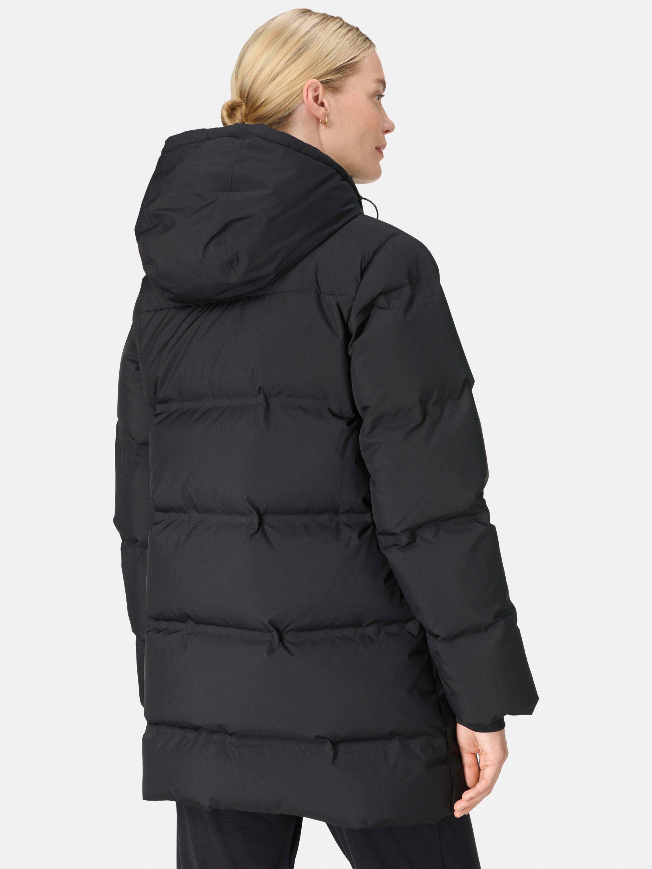 Product image 4 of 8, which shows Sweaty Betty Nimbus Mid Waterproof Puffer Jacket, Black, XXS