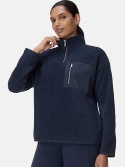Sweaty Betty Mallow Funnel Neck Fleece, Navy Blue - view 2, Navy Blue