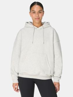 Sweaty Betty Brushed Classic Hoodie, Ice Grey Marl, Ice Grey Marl