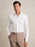Reiss Remote Slim Fit Double Cuff Cotton Shirt, White