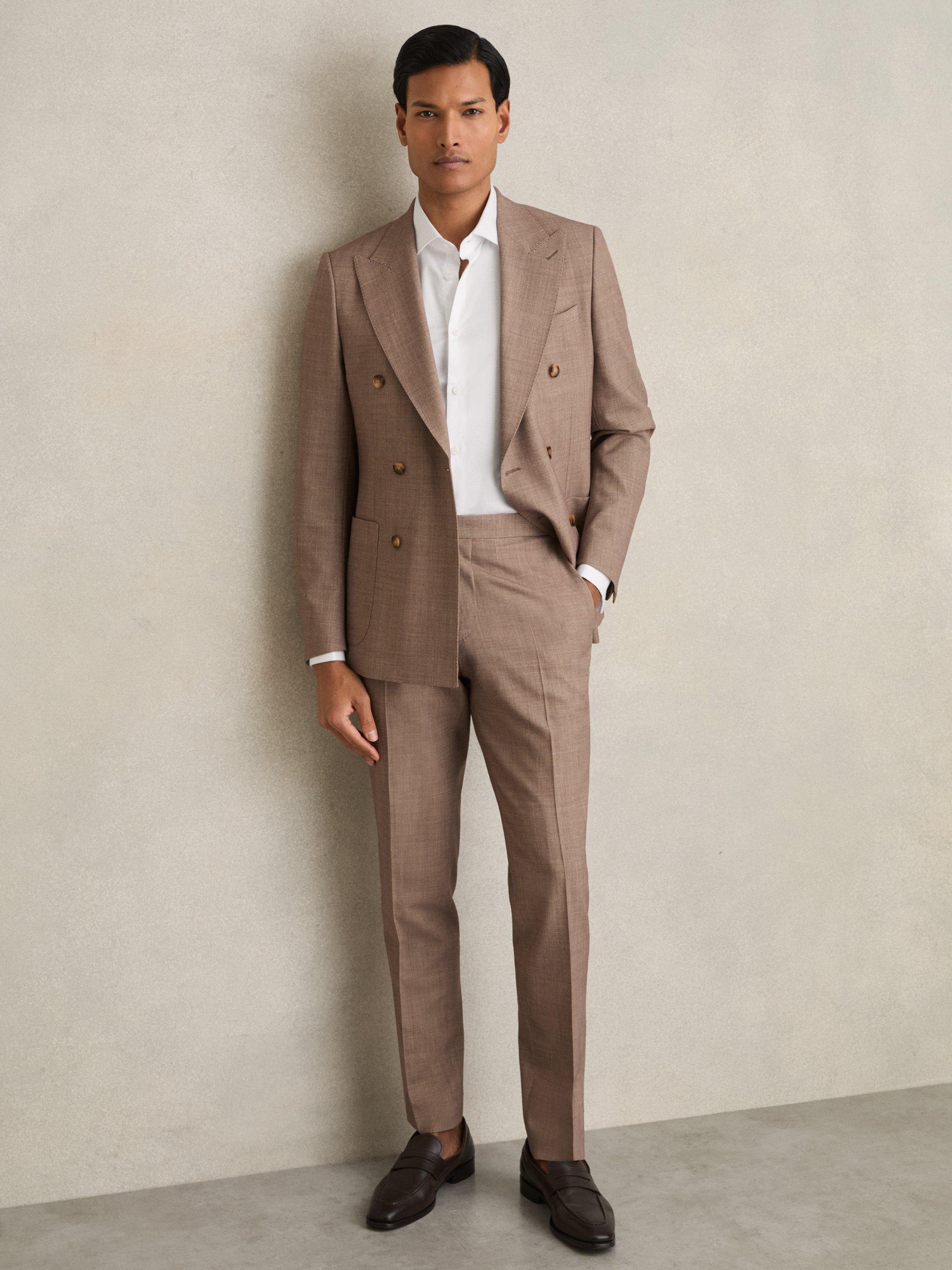 Product image 4 of 5, which shows Reiss Remote Slim Fit Double Cuff Cotton Shirt, White, XS