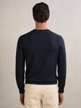 Reiss Wessex Merino Wool Crew Neck Jumper, Midnight Navy