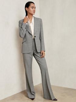 Reiss Petite Brooklyn Check Blazer, Grey, Grey