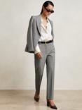 Reiss Brooklyn Petite Check Slim Fit Suit Trousers, Grey