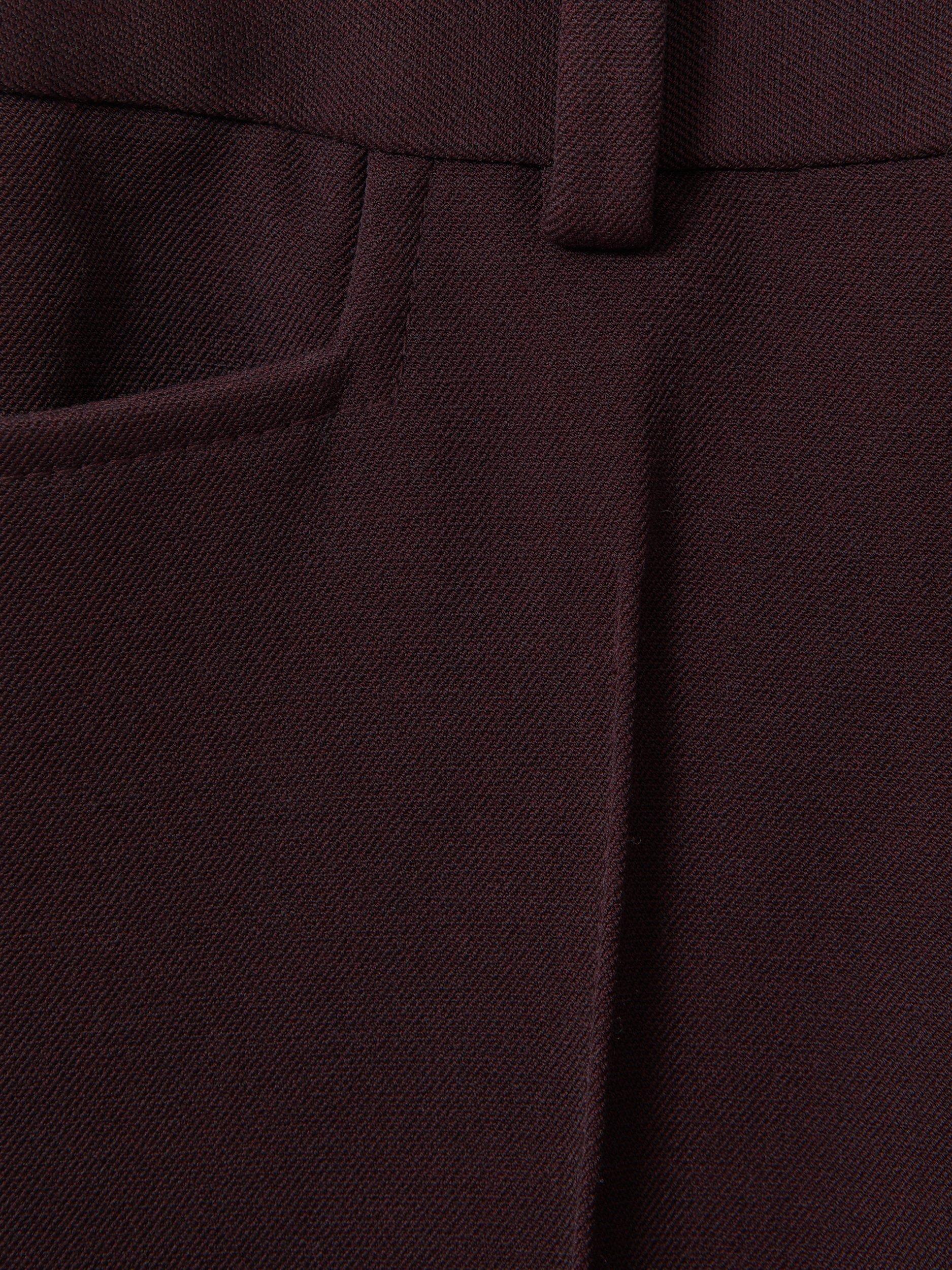 Product image 3 of 4, which shows Reiss Petite Gabi Flared Trousers, Berry, 6Pt