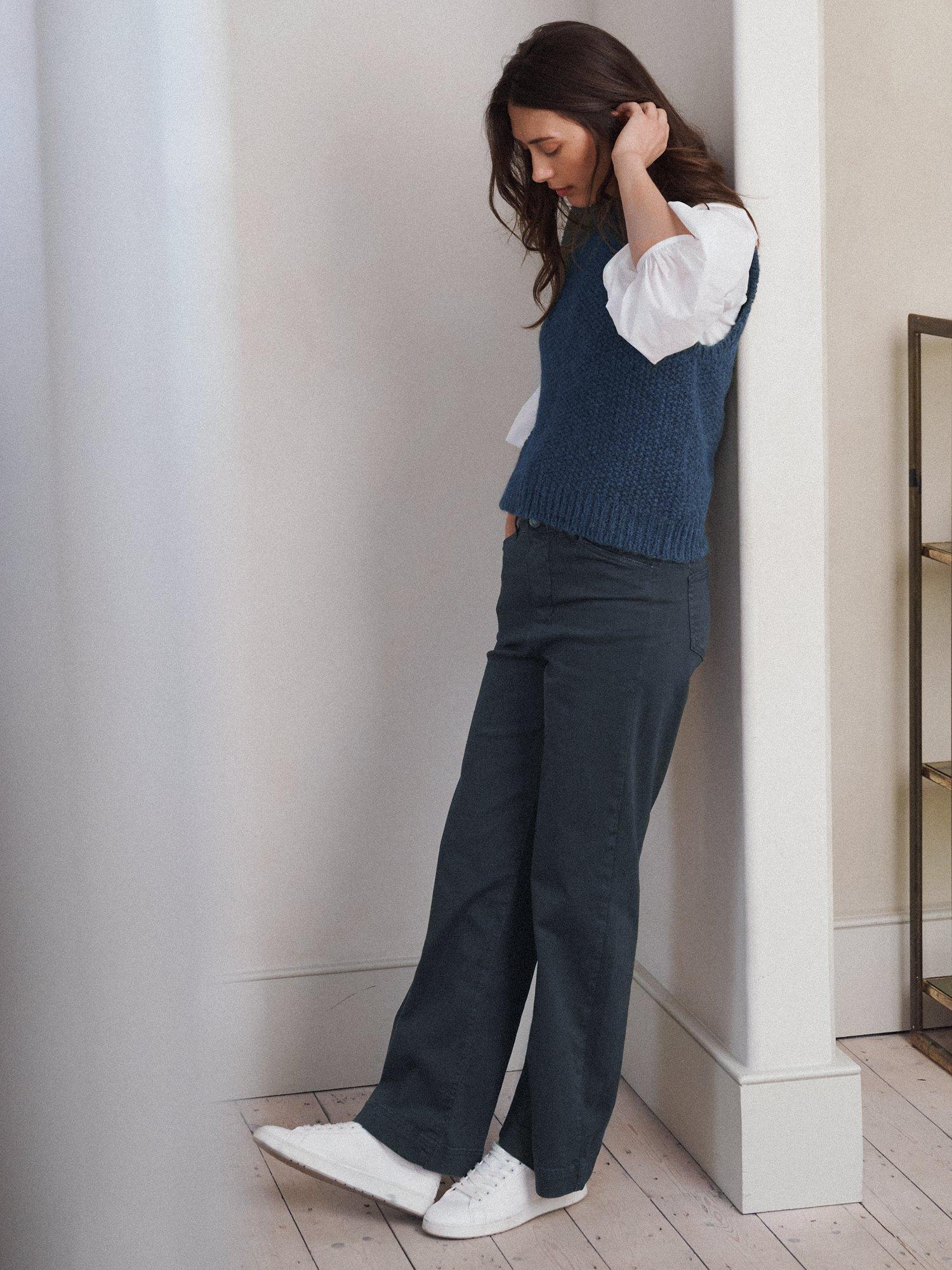 Product image 2 of 7, which shows NRBY Ash Wide Leg Jeans, Soft Grey, XS