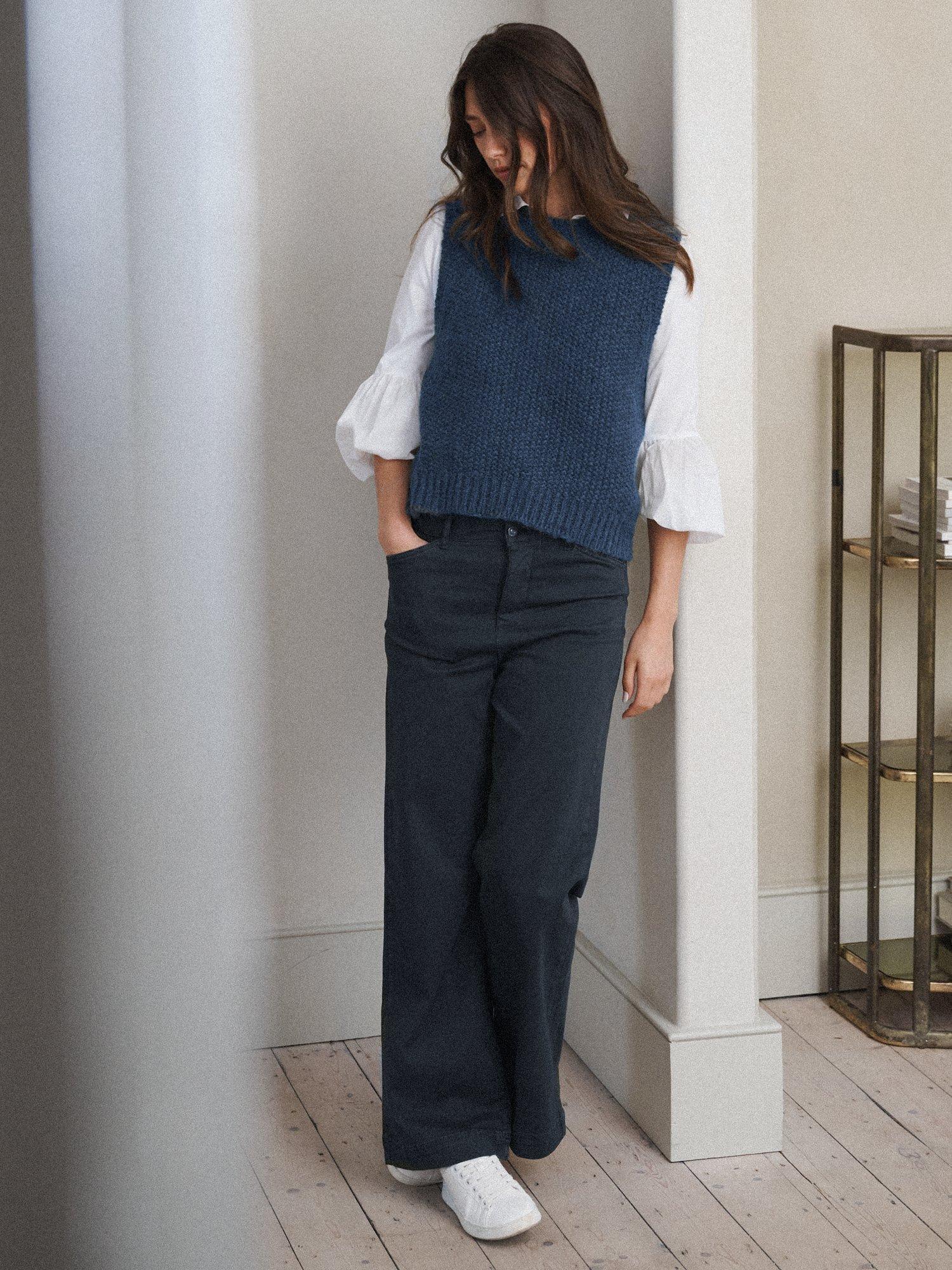 Product image 5 of 7, which shows NRBY Ash Wide Leg Jeans, Soft Grey, XS