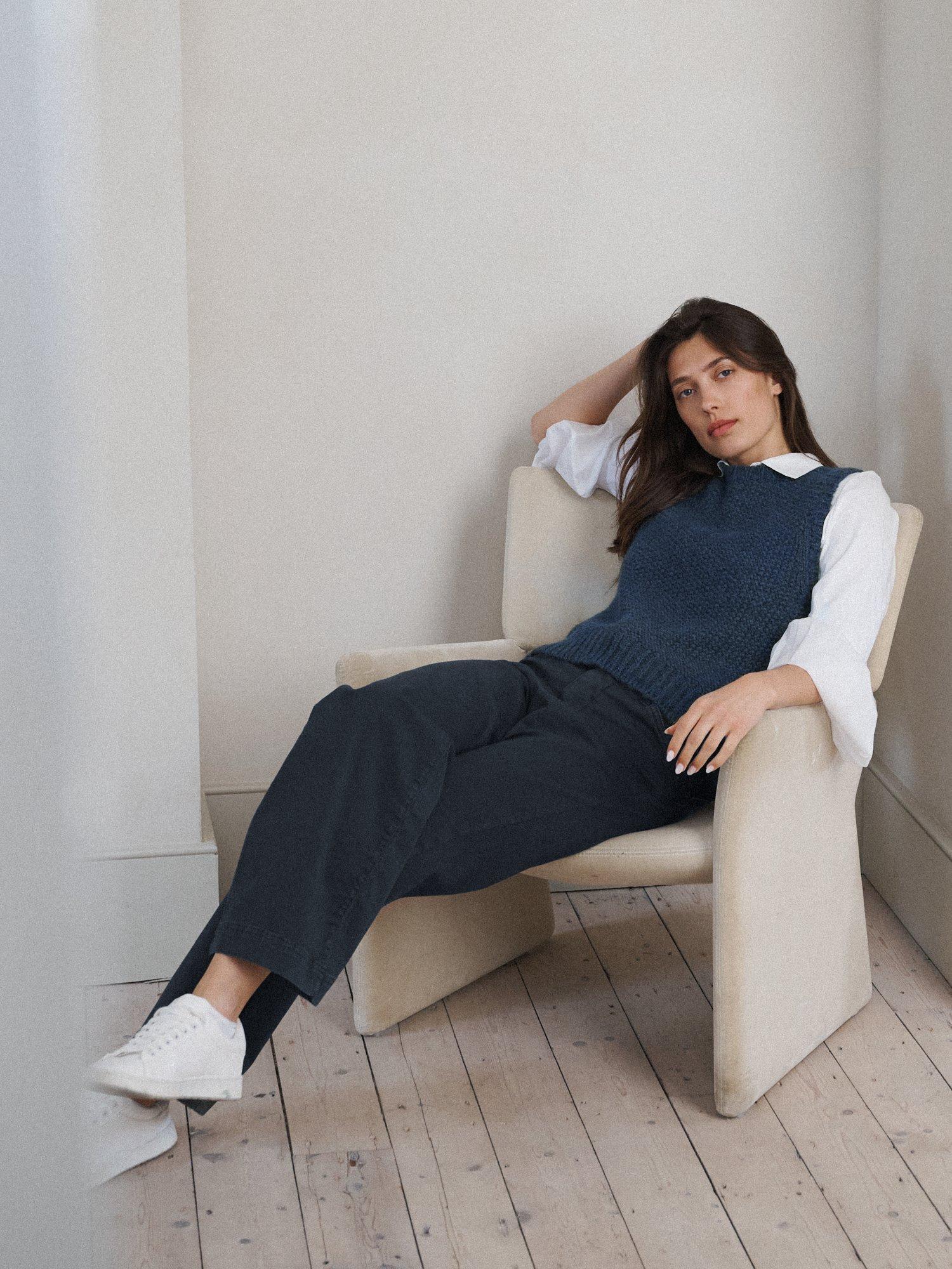 Product image 7 of 7, which shows NRBY Ash Wide Leg Jeans, Soft Grey, XS