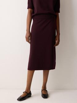 Jigsaw Pure Merino Wool Wrap Skirt, Burgundy, Burgundy