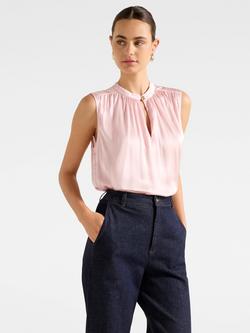 Forever New Kourtney Keyhole Sleeveless Blouse, Dusty Pink, Dusty Pink