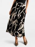 Forever New Elsie Abstract Belted Pleated Skirt, Risley Abstract
