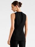 Forever New Hendrix Tailored Longline Waistcoat, Black