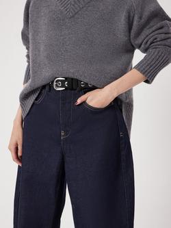 HUSH Studded Leather Belt, Black - view 2, Black