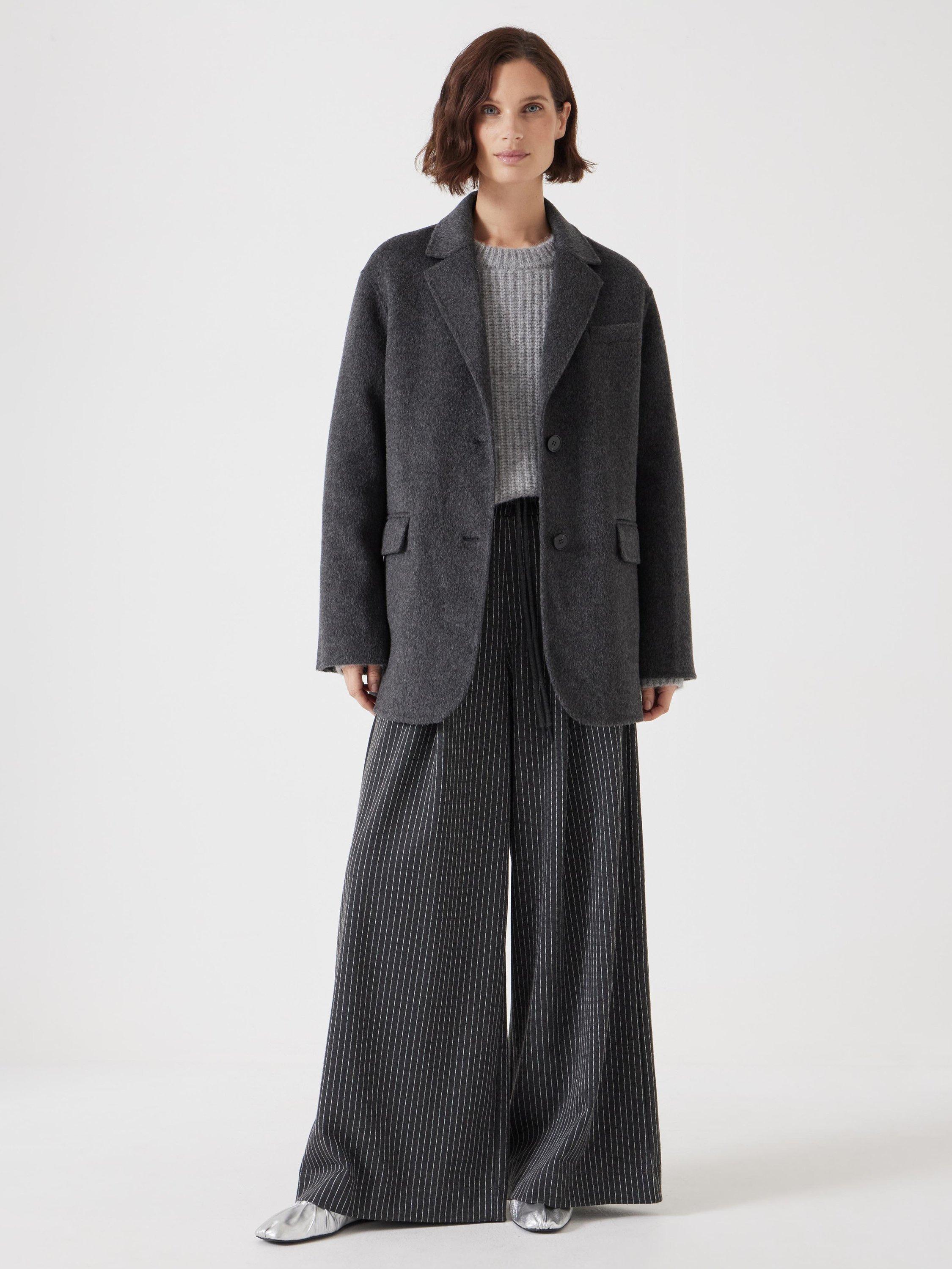 Product image 1 of 5, which shows HUSH Wool Single Breasted Blazer, Charcoal Grey Marl, XXS