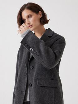 HUSH Wool Single Breasted Blazer - view 2, Charcoal Grey Marl