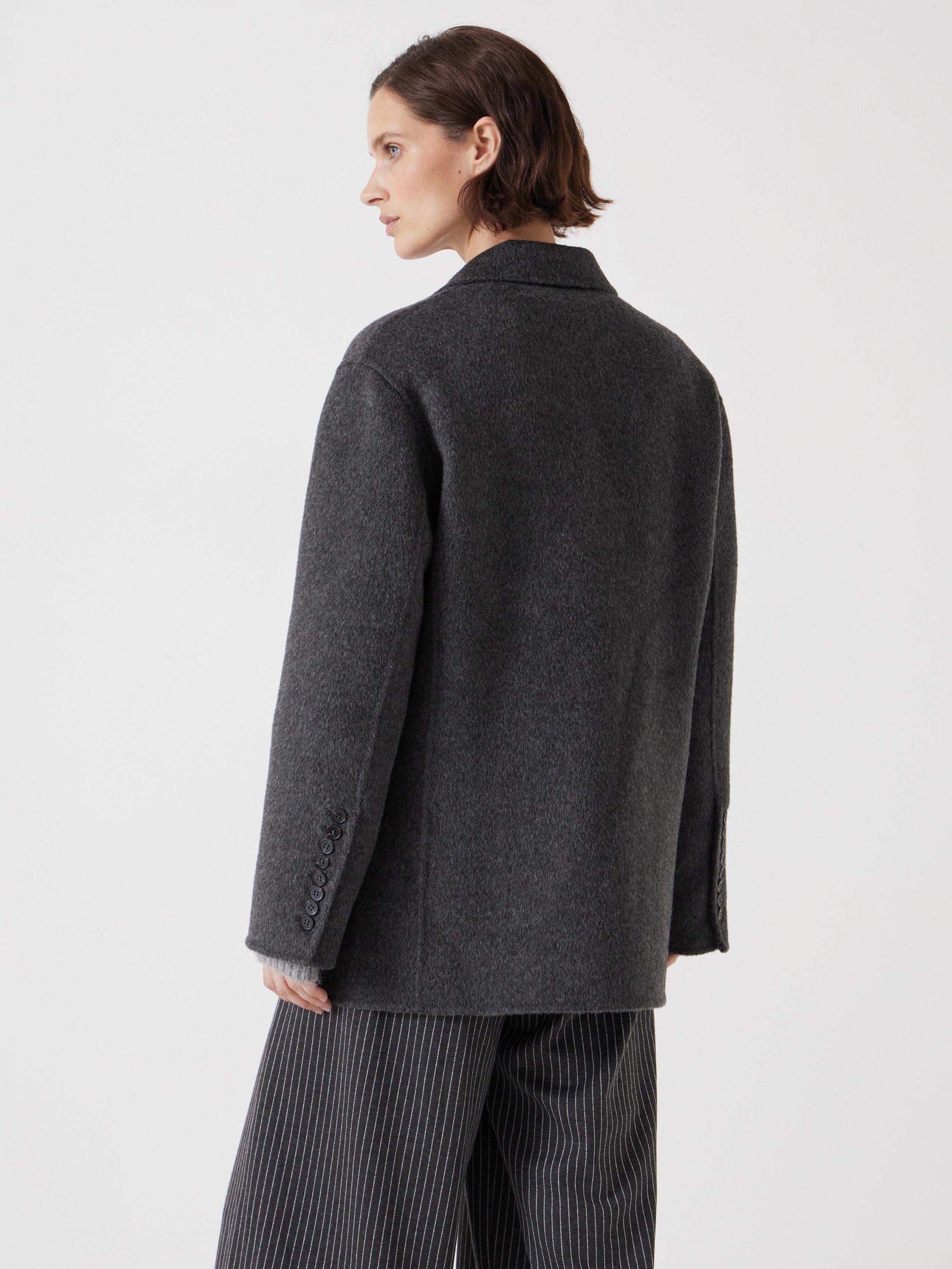 Product image 3 of 5, which shows HUSH Wool Single Breasted Blazer, Charcoal Grey Marl, XXS